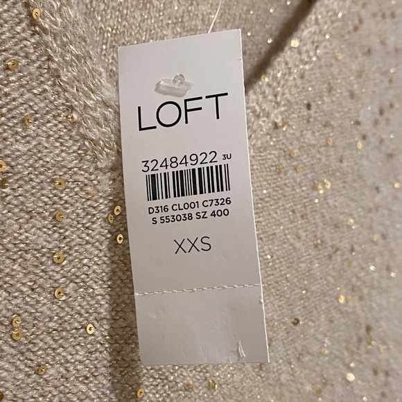 Gold Sequin LOFT Sweater Dress - Picture 4 of 7